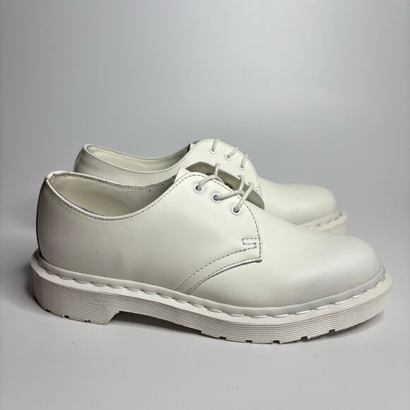 *Mismatched Pair* (See Desc.) Dr. Martens 1461 Mono 3 Eye Leather Oxford - White - Picture 1 of 11